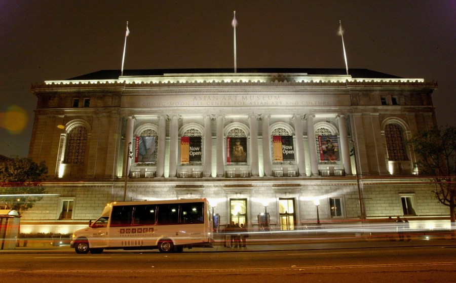 The exterior of the Asian Art Museum is seen on June 7, 2003, in San Francisco. (Justin Sullivan/Getty Images)