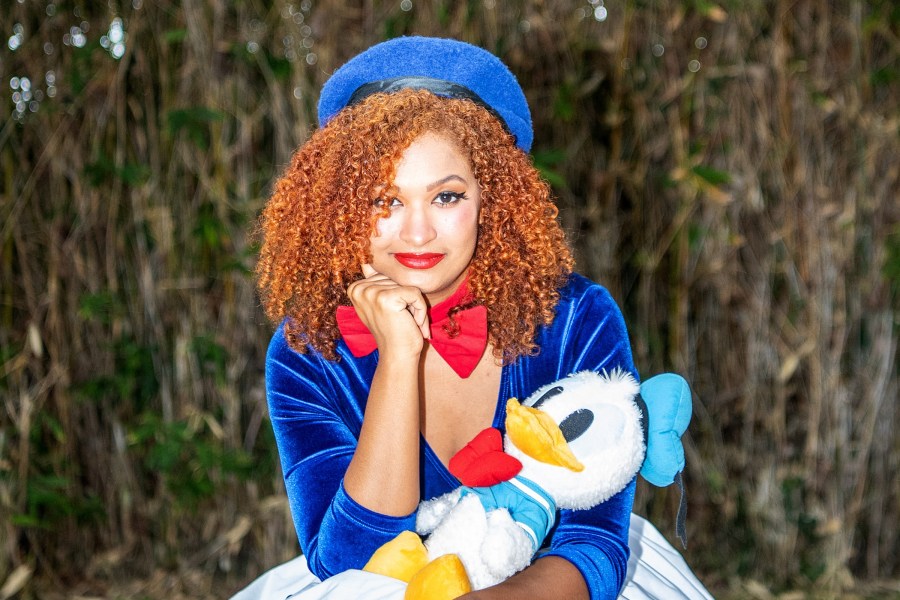 Disneyland superfan Lauren Gabourel poses for a portrait in this undated photo. (Mariah Tauger / Los Angeles Times)