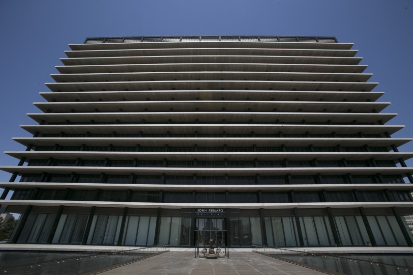 The Los Angeles Department of Water and Power headquarters is seen in a file photo. (Robert Gauthier / Los Angeles Times)