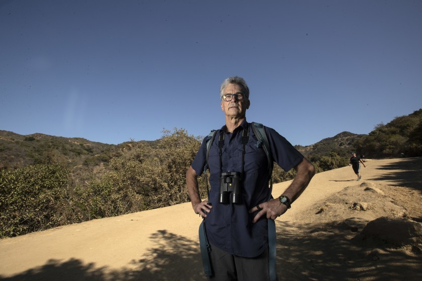 Gerry Hans, president of the community organization Friends of Griffith Park, is leading an opposition effort to the proposed gondola at the park.(Brian van der Brug / Los Angeles Times)