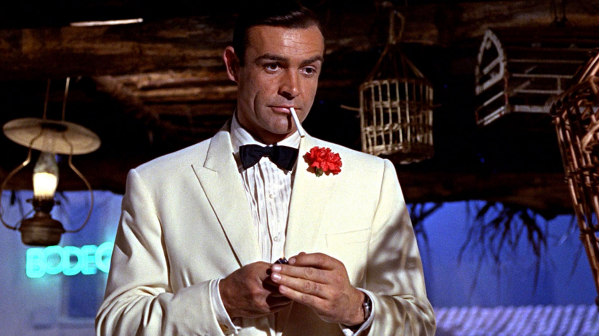 Actor Sean Connery plays James Bond in the 007 film “Goldfinger.” (Eon Productions)