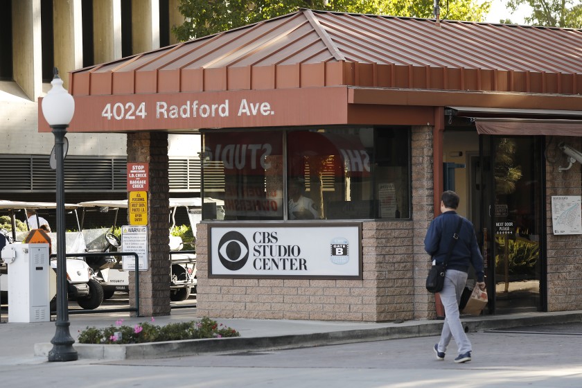 An undated photo shows the CBS Studio Center in Studio City. In October 2020, CBS said two employees who made “hateful and offensive” comments to protesters this week are no longer working for the company. (Al Seib / Los Angeles Times)