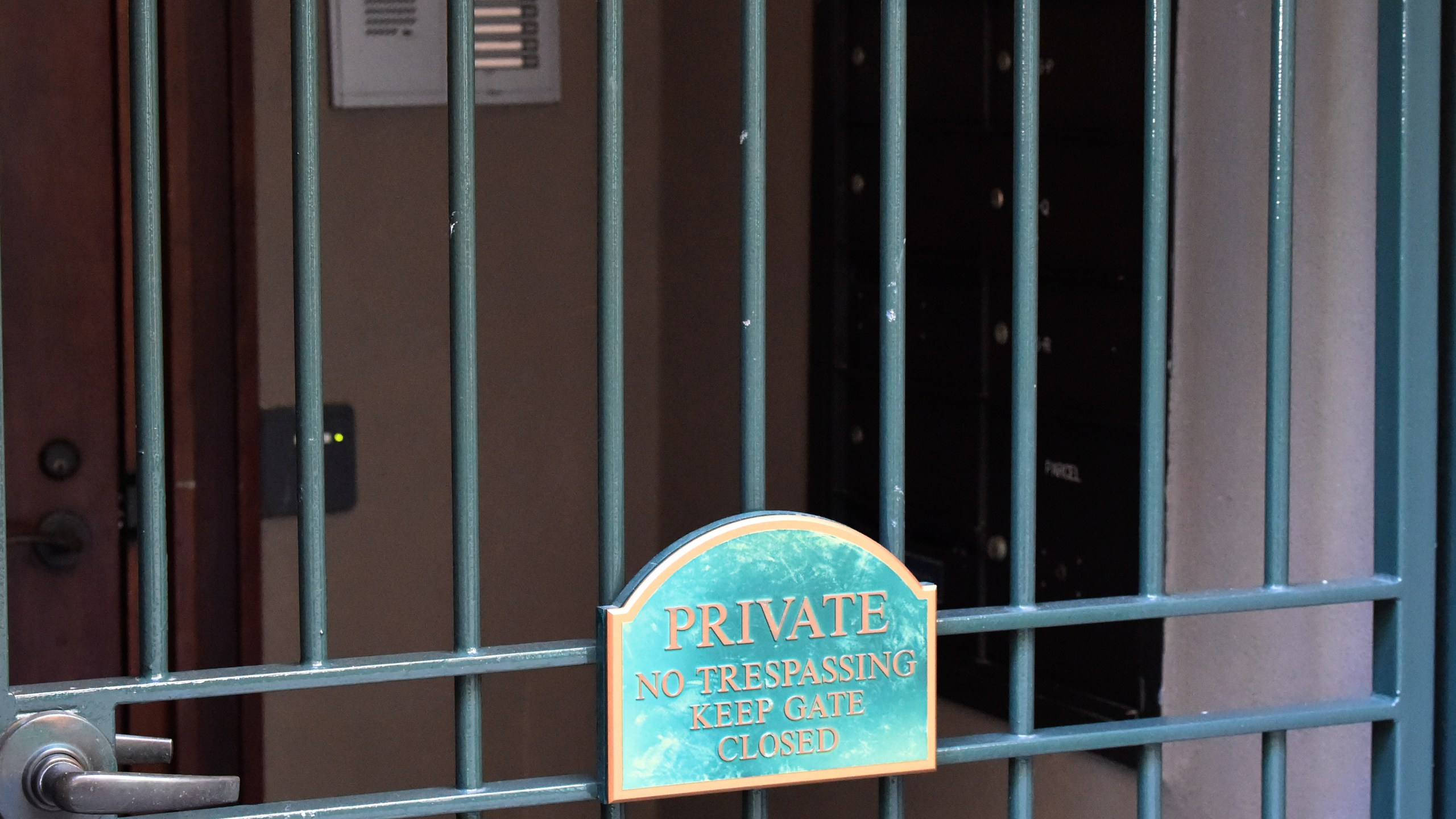 This photo shows the outside of a Charleston, S.C., condominium belonging to Eugene Zurlo on Monday, Oct. 19, 2020. (Meg Kinnard/AP Photo)