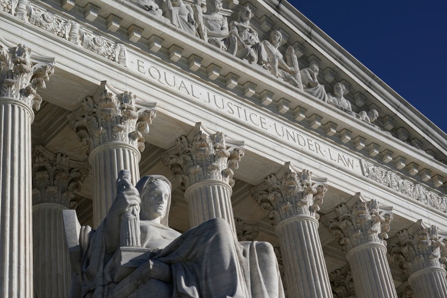 The Supreme Court in Washington on the day after the election, Wednesday, Nov. 4, 2020. (J. Scott Applewhite/AP Photo)