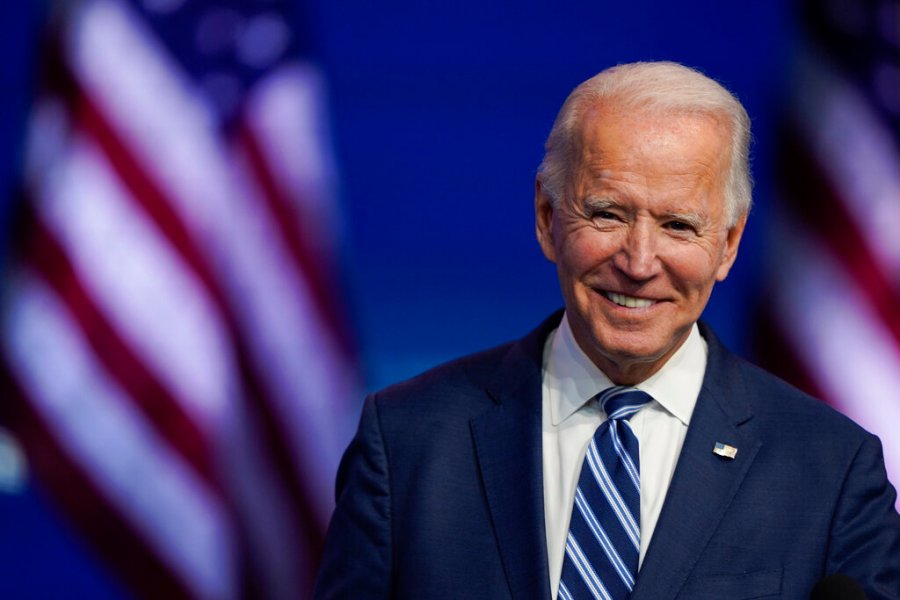 In this Nov. 10, 2020, file photo President-elect Joe Biden smiles as he speaks at The Queen theater in Wilmington, Del. President-elect Biden turns 78 on Friday, Nov. 20. (AP Photo/Carolyn Kaster, File)