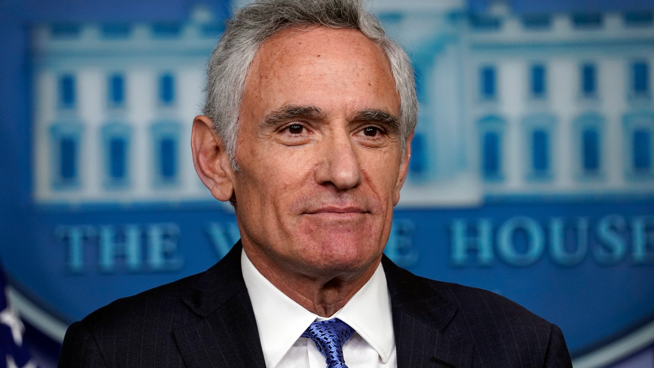 In this Sept. 23, 2020, file photo White House coronavirus adviser Dr. Scott Atlas speaks during a news conference in the James Brady Press Briefing Room of the White House in Washington. (Evan Vucci,/AP Photo)