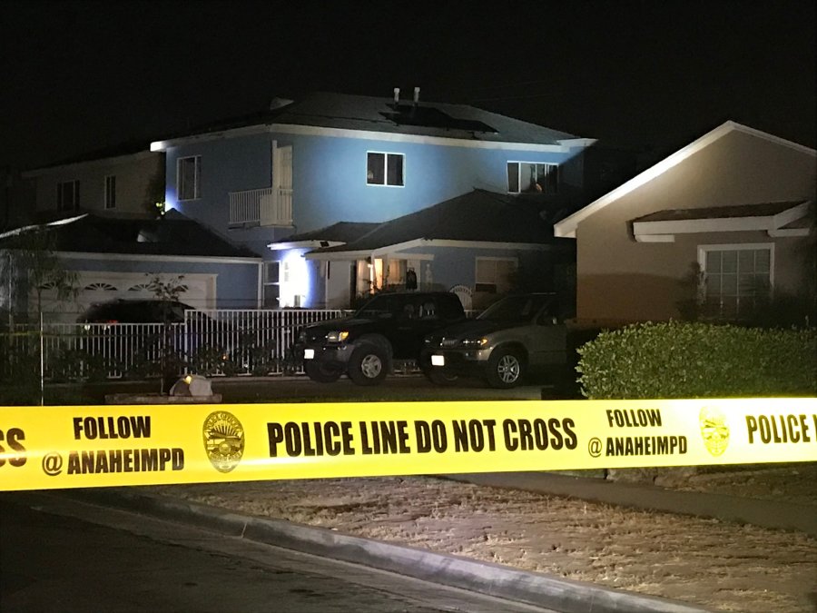 A residential area in Buena Park in cordoned off following an Anaheim police shooting on Nov. 13, 2020, in the photo shared by the Anaheim Police Department.