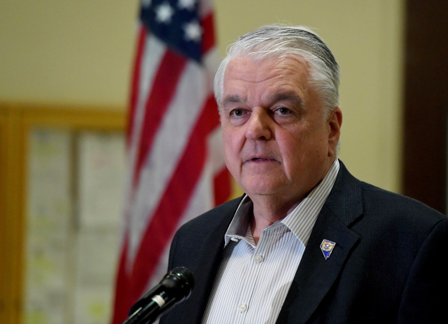 Nevada Gov. Steve Sisolak speaks during a news conference on the state's response to the coronavirus outbreak at the Grant Sawyer State Office Building on March 17, 2020 in Las Vegas. (Ethan Miller/Getty Images)