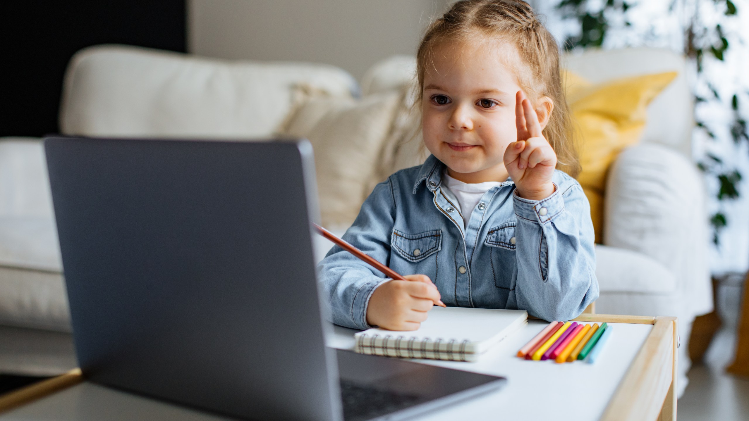 A student participates in an online class in this undated file photo. (Getty Images)