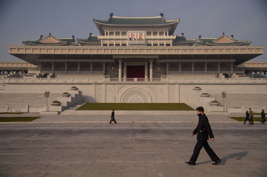 A photo taken on November 15, 2020 shows a general view of Kim Il Sung Square in Pyongyang. (Kim Won Jin/AFP via Getty Images)