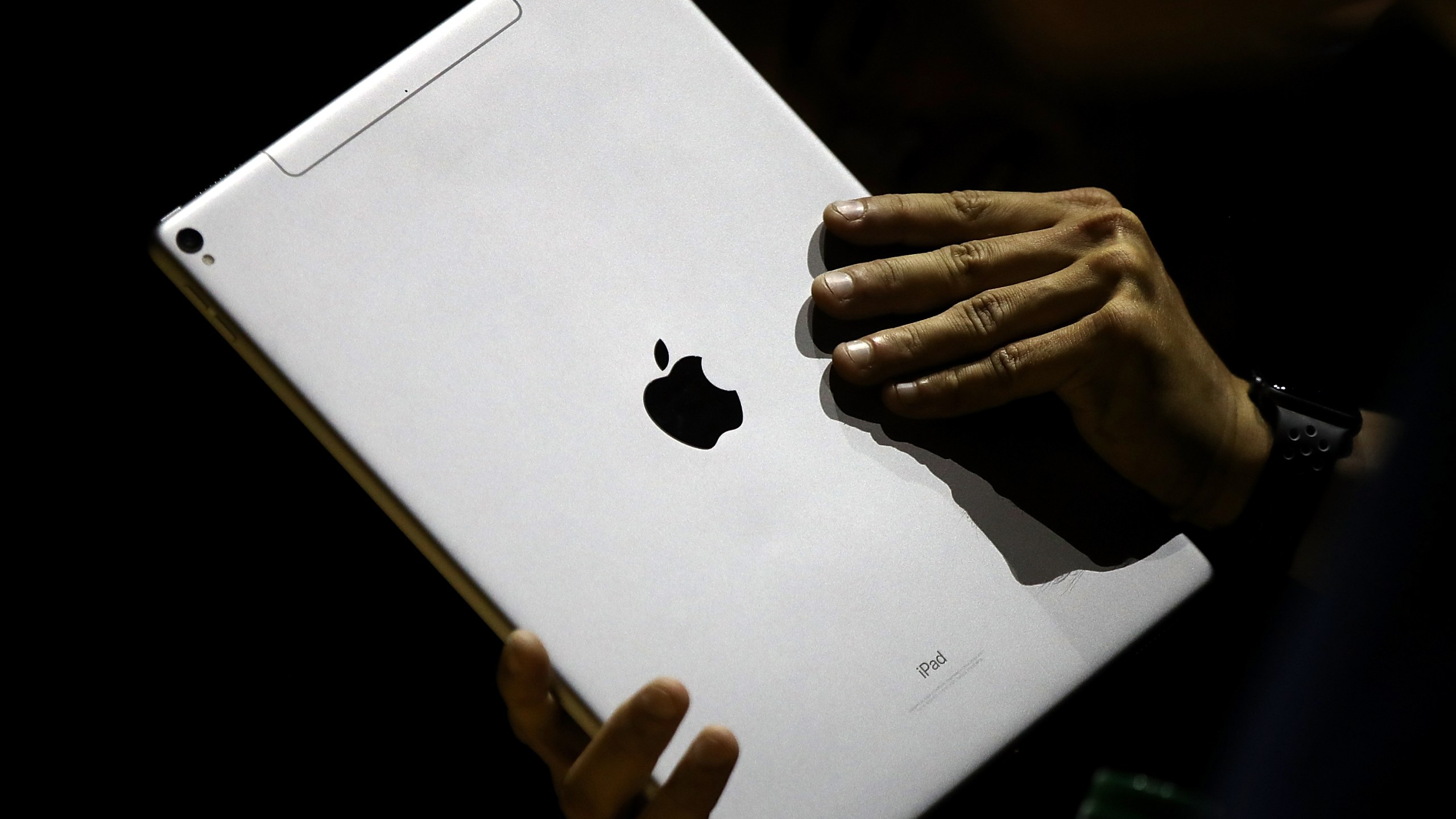 The new iPad Pro is displayed during the 2017 Apple Worldwide Developer Conference at the San Jose Convention Center on June 5, 2017, in San Jose, California. (Justin Sullivan/Getty Images)