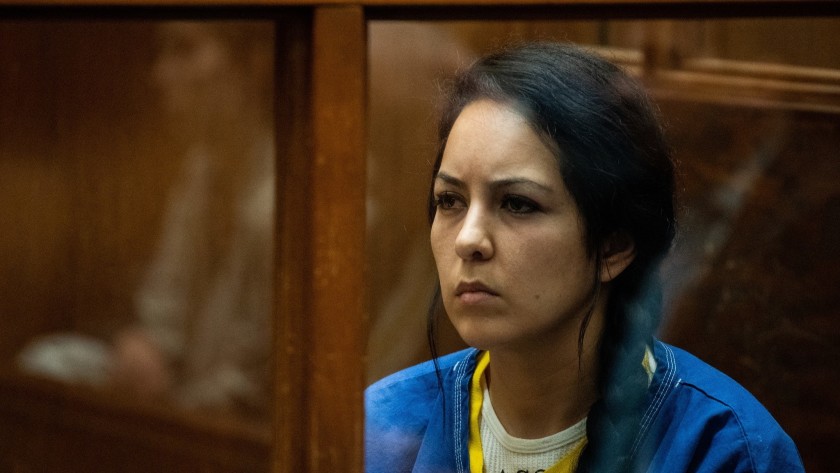 Alondra Ocampo appears in Los Angeles County Superior Court for an arraignment in June 2019. (Kent Nishimura / Los Angeles Times)