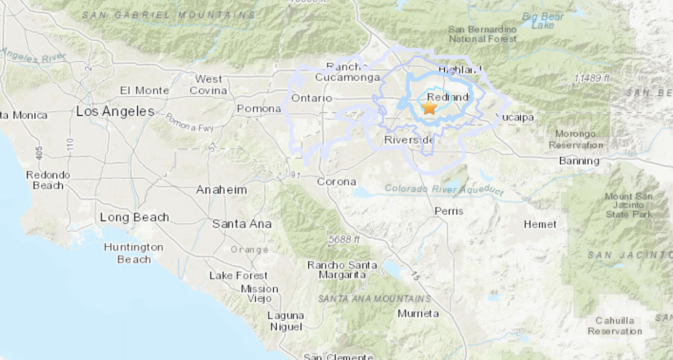 A magnitude 3.1 earthquake was reported at 4:56 p.m. on Nov. 27, 2020, in Loma Linda. (U.S. Geological Survey)