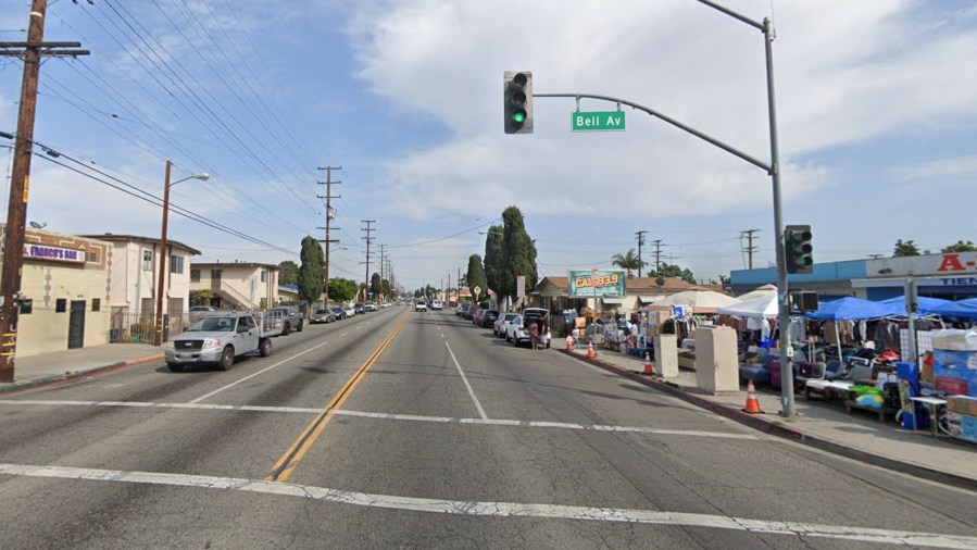 The 1900 block of Nadeau Street in the Florence-Firestone area of South Los Angeles is seen in a Google Map Street View image.