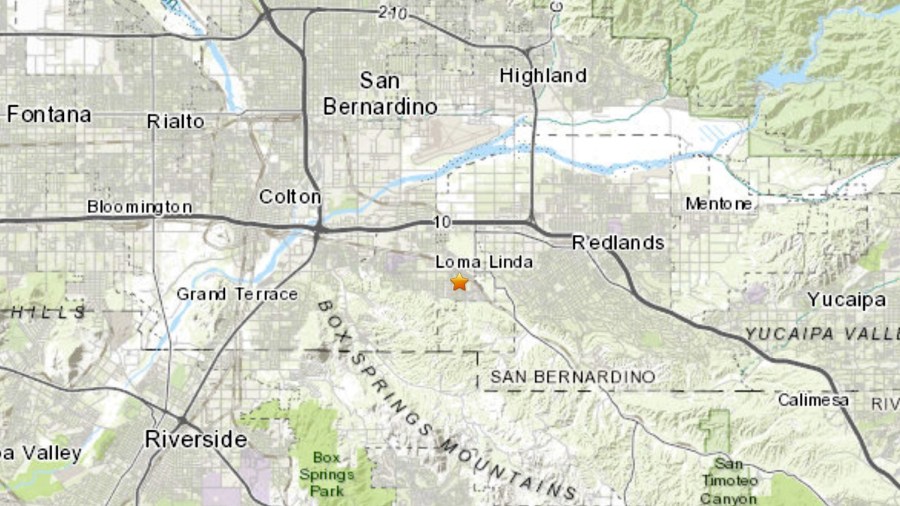 A 3.5 magnitude earthquake struck near Loma Linda on Nov. 16, 2020. (USGS)