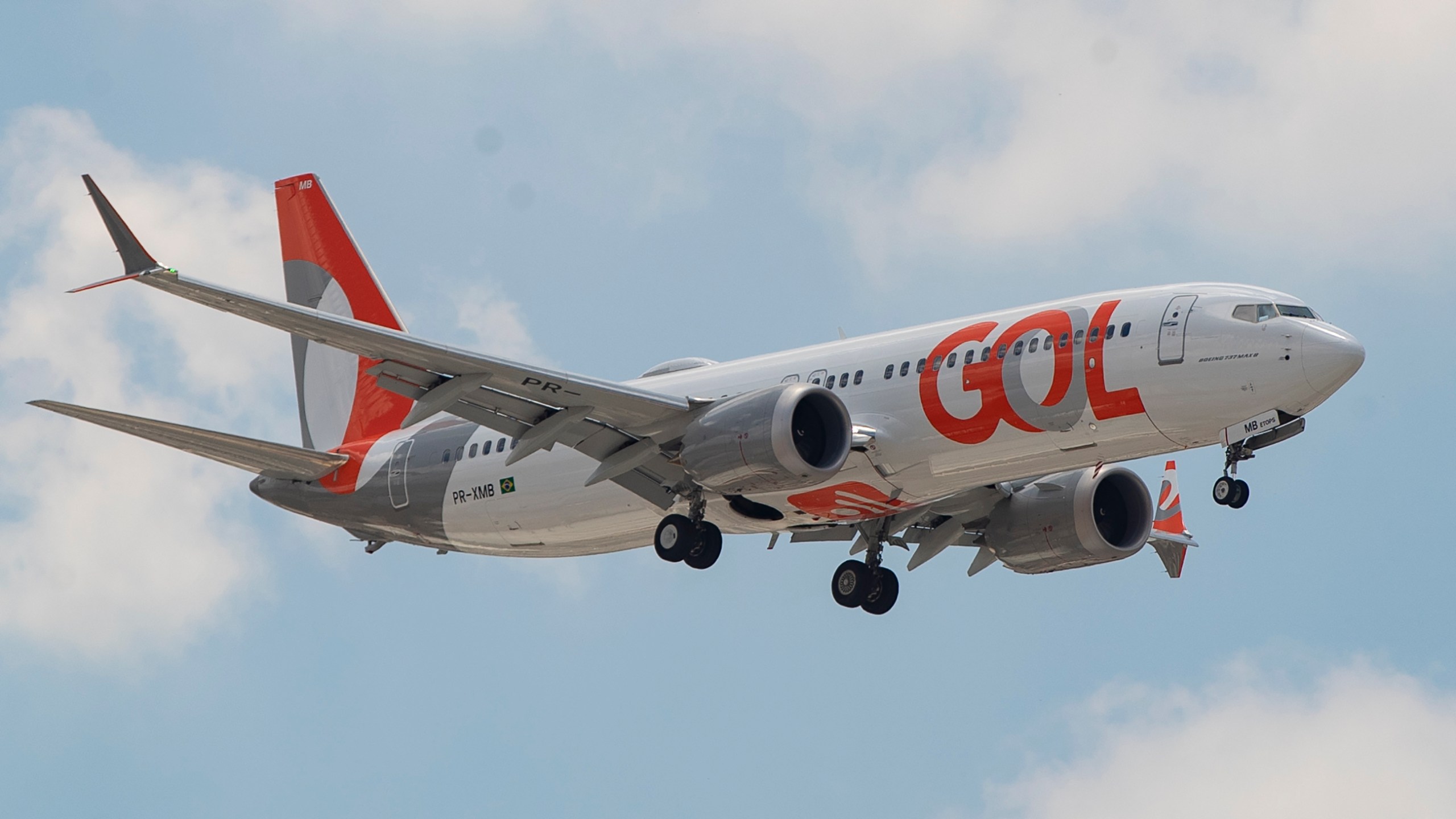 A Gol Airlines Boeing 737 Max plane approaches to land at the international airport in Guarulhos, near Sao Paulo, Brazil, Wednesday, Dec. 9, 2020. (Andre Penner/AP Photo)