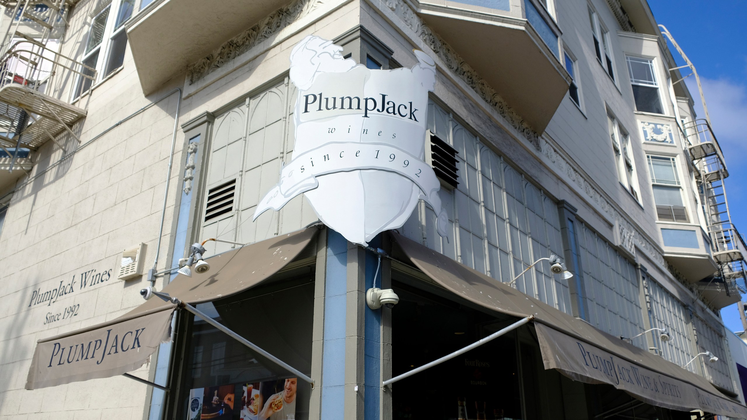 This Oct. 22, 2018, file photo shows the Plumpjack Wine & Spirits store in San Francisco, part of the Plumpjack Group collection of wineries, bars, restaurants, hotels and liquors stores. (Eric Risberg / Associated Press)