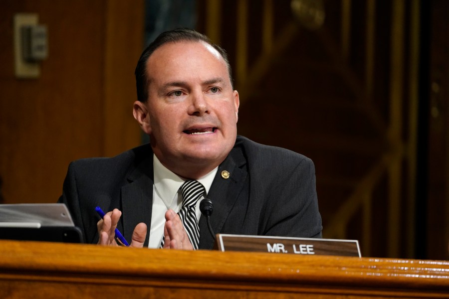 In this Nov. 10, 2020, file photo, Sen. Mike Lee, R-Utah, speaks during a Senate Judiciary Committee hearing on Capitol Hill in Washington. Lee objected Thursday, Dec. 10, to the creation of the two proposed Smithsonian museums to honor American Latinos and women, stalling two projects that have been in the making for decades and enjoy broad bipartisan support. (AP Photo/Susan Walsh, Pool, File)