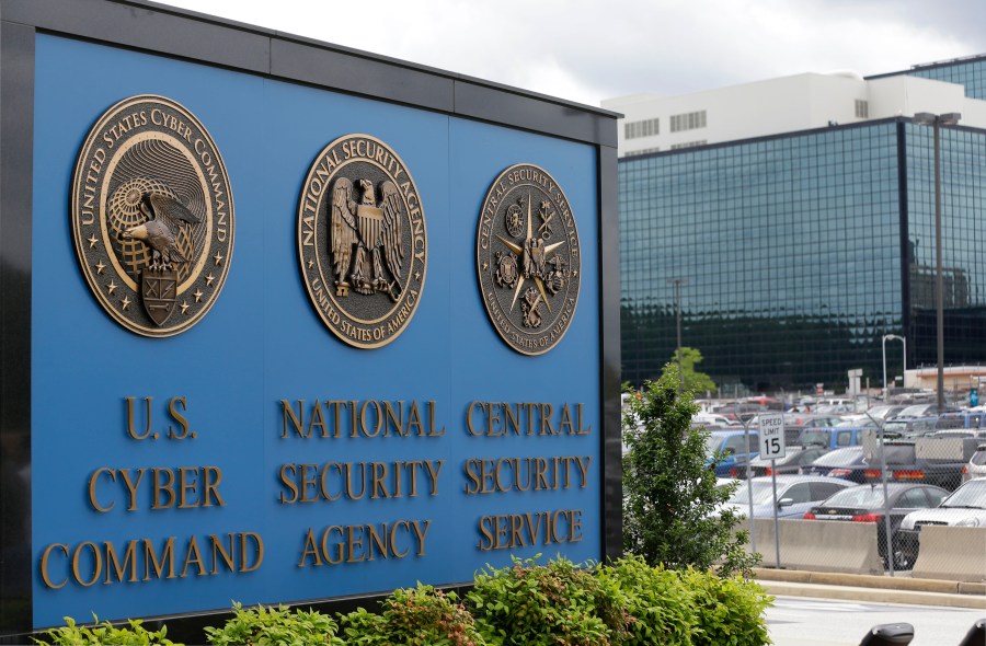 This June 6, 2013, file photo shows the sign outside the National Security Agency campus in Fort Meade, Md. (Patrick Semansky / Associated Press)