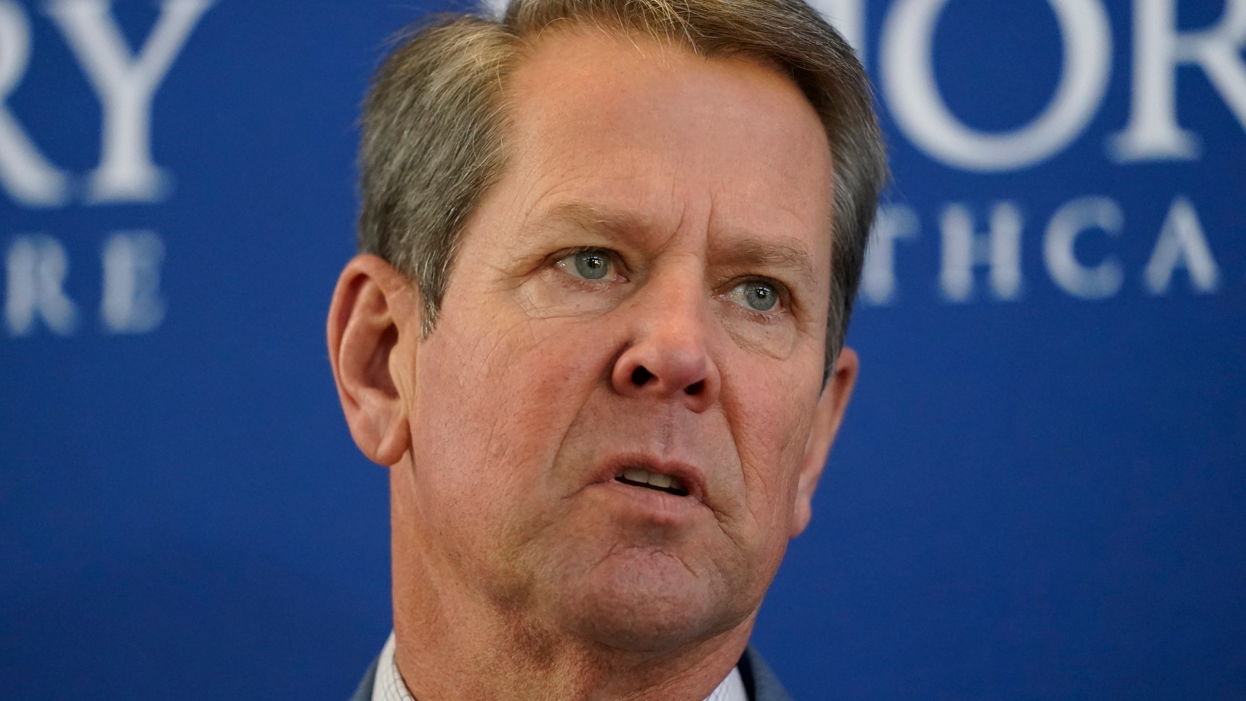 Georgia Gov. Brian Kemp speaks during a news conference on vaccines for COVID-19 at Emory Health Care Tuesday, Dec. 22, 2020, in Atlanta. (AP Photo/John Bazemore)