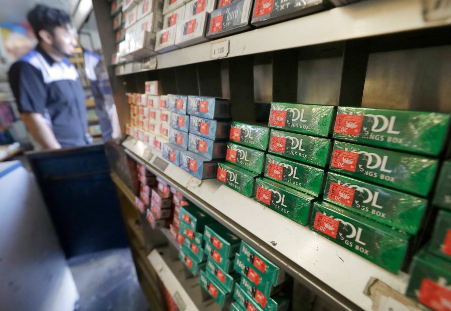 In this May 17, 2018, file photo, are packs of menthol cigarettes and other tobacco products at a store in San Francisco. (AP Photo/Jeff Chiu,File)