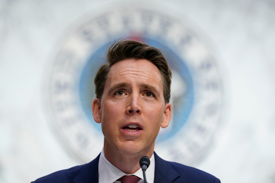 In this Oct. 12, 2020, file photo Sen. Josh Hawley, R-Mo., speaks during a confirmation hearing for Supreme Court nominee Amy Coney Barrett before the Senate Judiciary Committee on Capitol Hill in Washington. Hawley, says he will raise objections next week when the Congress meets to affirm President-elect Joe Biden’s victory in the election, forcing House and Senate votes that are likely to delay — but in no way alter — the final certification of Biden's win.(AP Photo/Susan Walsh, Pool, File)