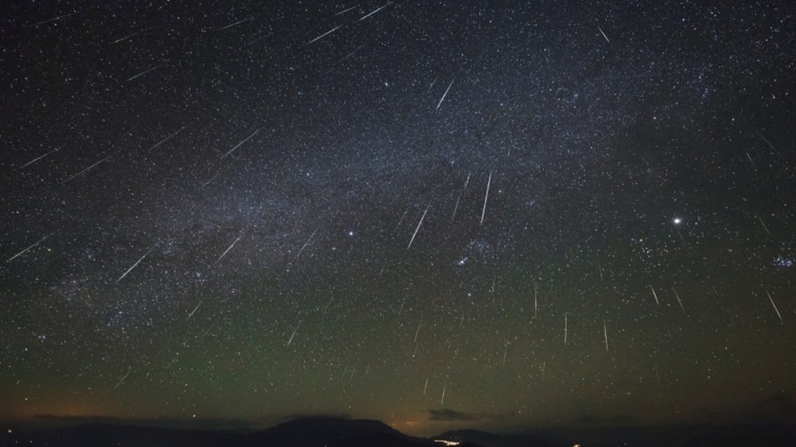 The Geminid meteor shower is seen from the Marshall Space Flight Center Posted on Dec. 12, 2016. (NASA)