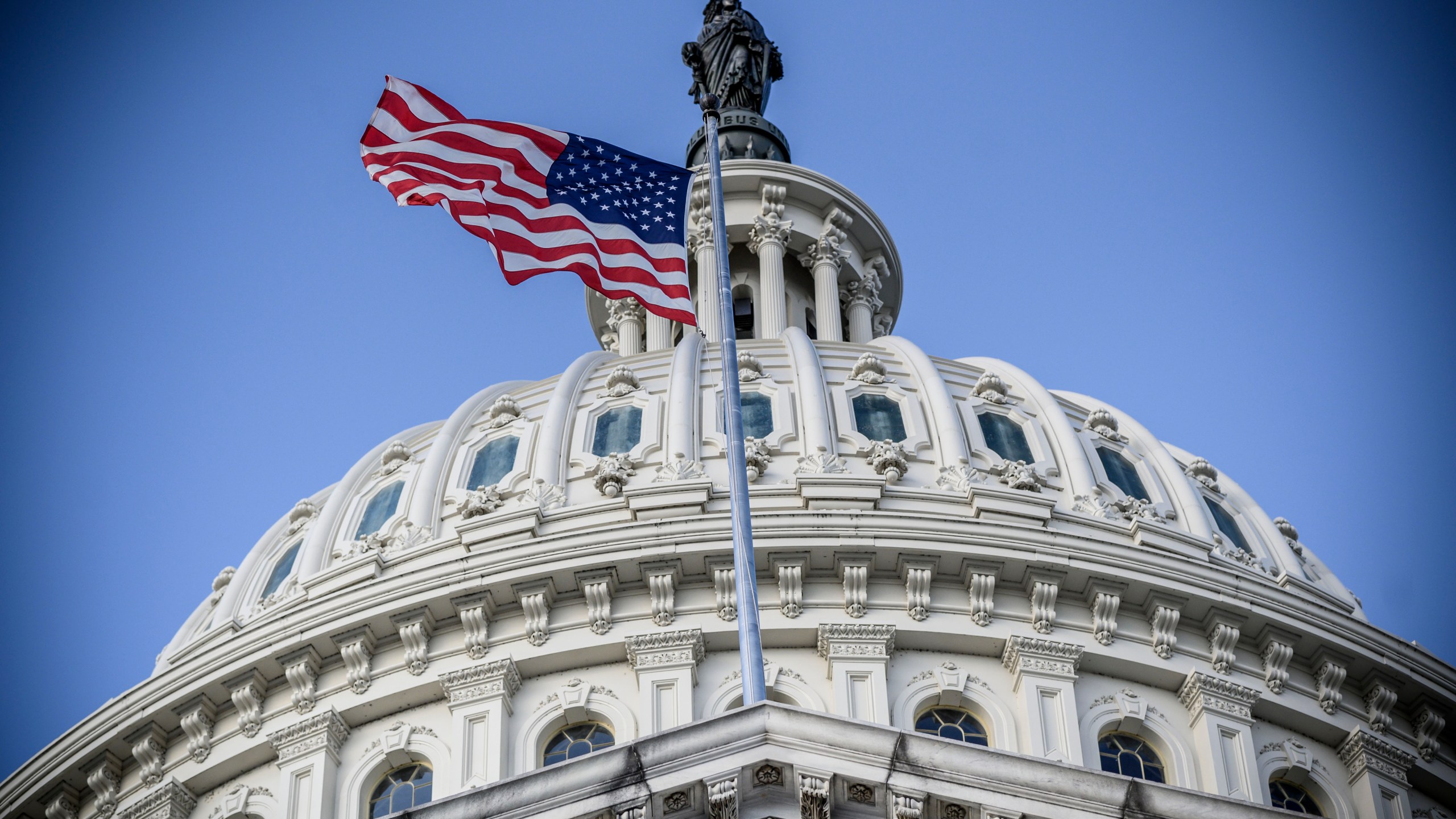 The U.S. Capitol building is seen on a cold and sunny winter day as Congress is in session in Washington on Dec. 29, 2020. (ERIC BARADAT/AFP via Getty Images)