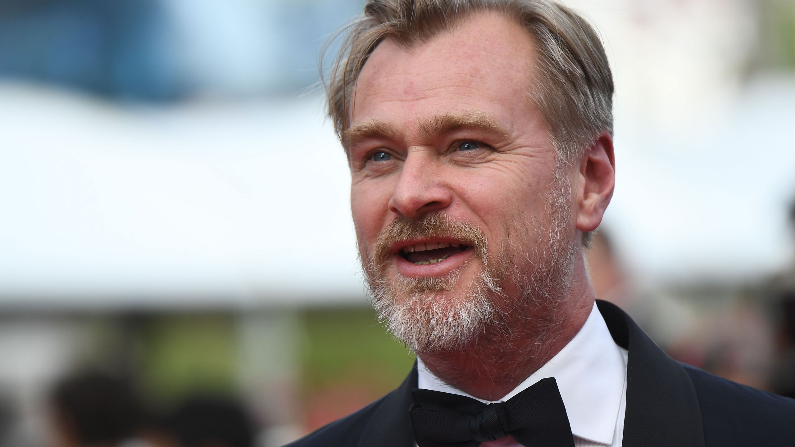 British director Christopher Nolan poses as he arrives on May 13, 2018, for the screening of a remastered version of the film "2001: A Space Odyssey" at the 71st edition of the Cannes Film Festival in southern France. (ANNE-CHRISTINE POUJOULAT/AFP via Getty Images)