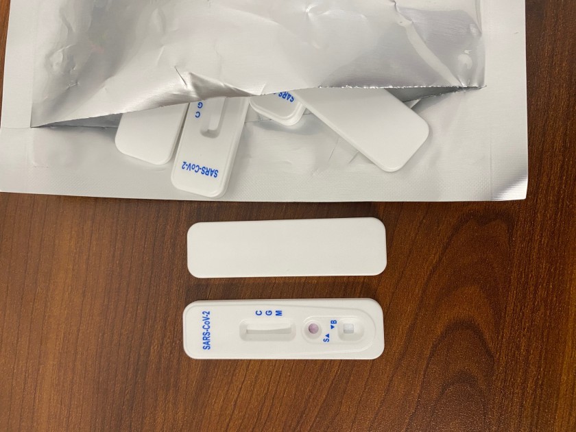 Fraudulent COVID-19 tests were seized at San Diego International Airport from a Mexico flight on Dec. 1, 2020.(Customs and Border Protection)