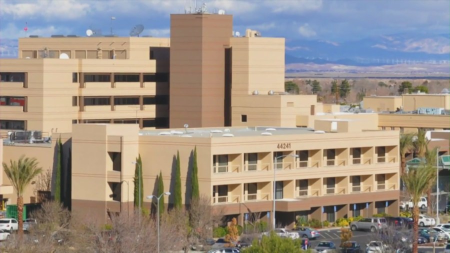 Antelope Valley Hospital in Lancaster is seen in a file photo. (KTLA)