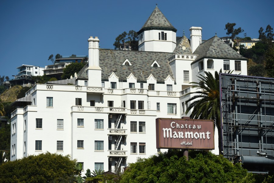 The Chateau Marmont Hotel is pictured on July 29, 2020 (Chris Pizzello/Associated Press)