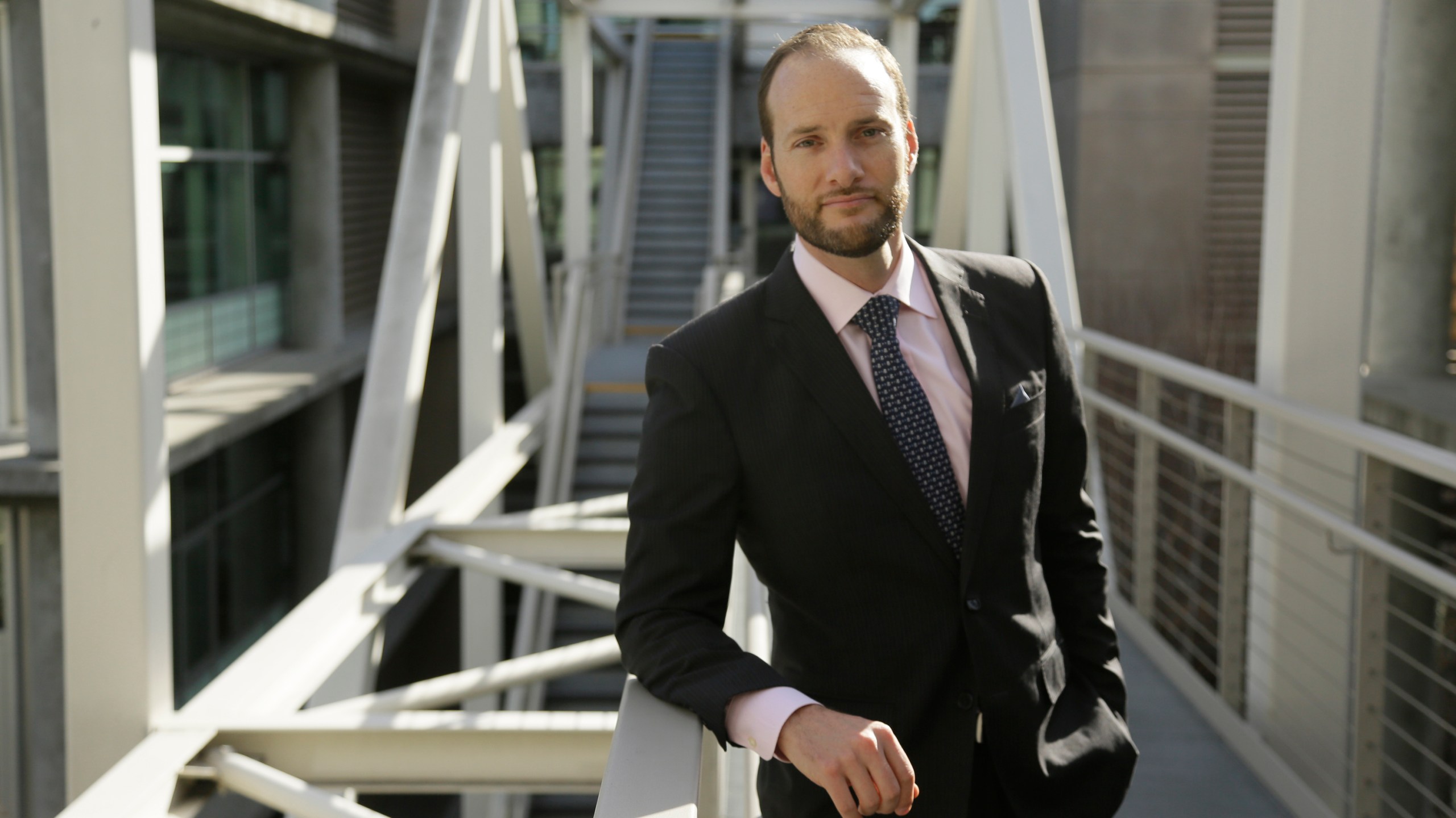 San Francisco District Attorney Chesa Boudin poses outside his office in San Francisco on Jan. 30, 2020. (Eric Risberg/AP Photo)