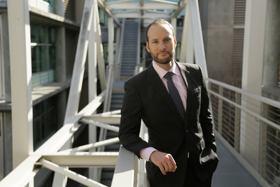 San Francisco District Attorney Chesa Boudin poses outside his office in San Francisco on Jan. 30, 2020. (Eric Risberg/AP Photo)