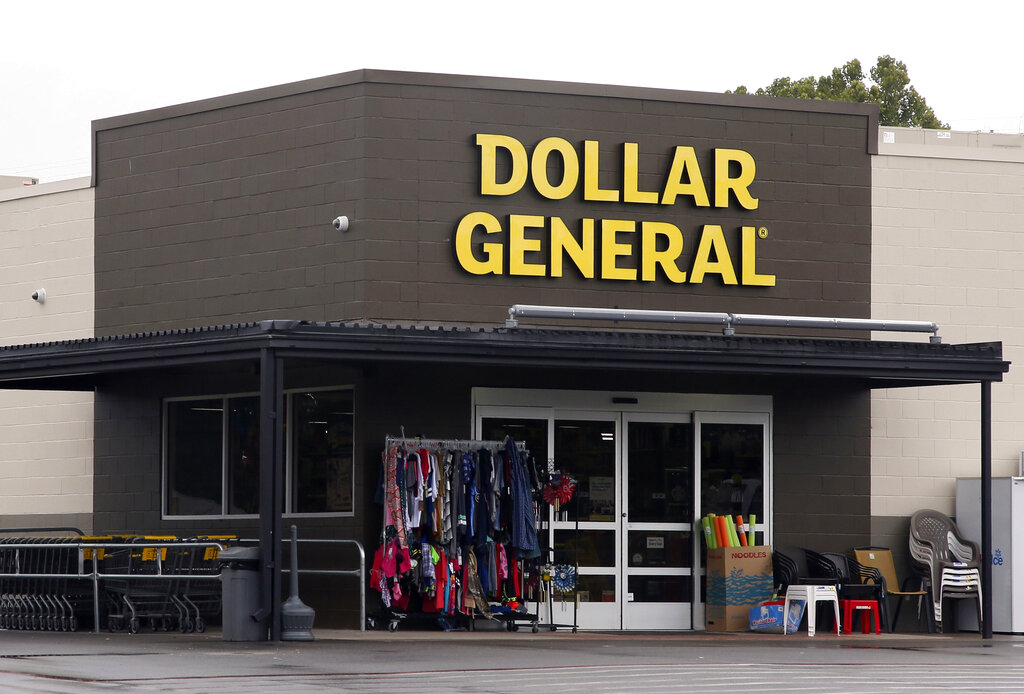 In this Aug. 3, 2017, file photo the Dollar General store is pictured in Luther, Okla. (AP Photo/Sue Ogrocki, File)