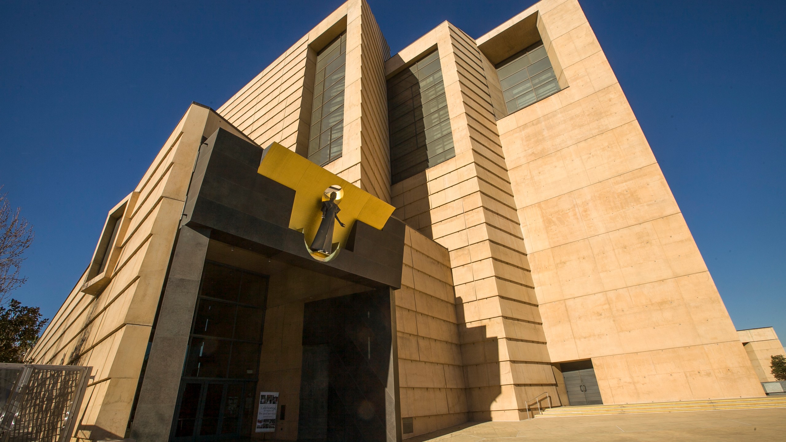 The entrance to the Cathedral of Our Lady of the Angels, the headquarters for the Roman Catholic Archdiocese of Los Angeles, is seen in a file photo from Jan. 21, 2013.