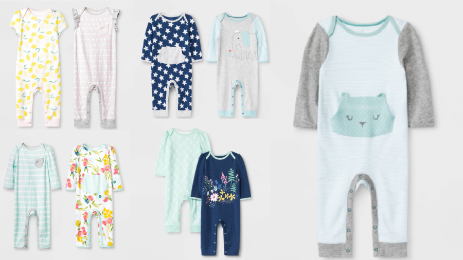 Cloud Island infant rompers being recalled by Target are seen in photos shared by the U.S. Consumer Product Safety Commission on Dec. 30, 2020.