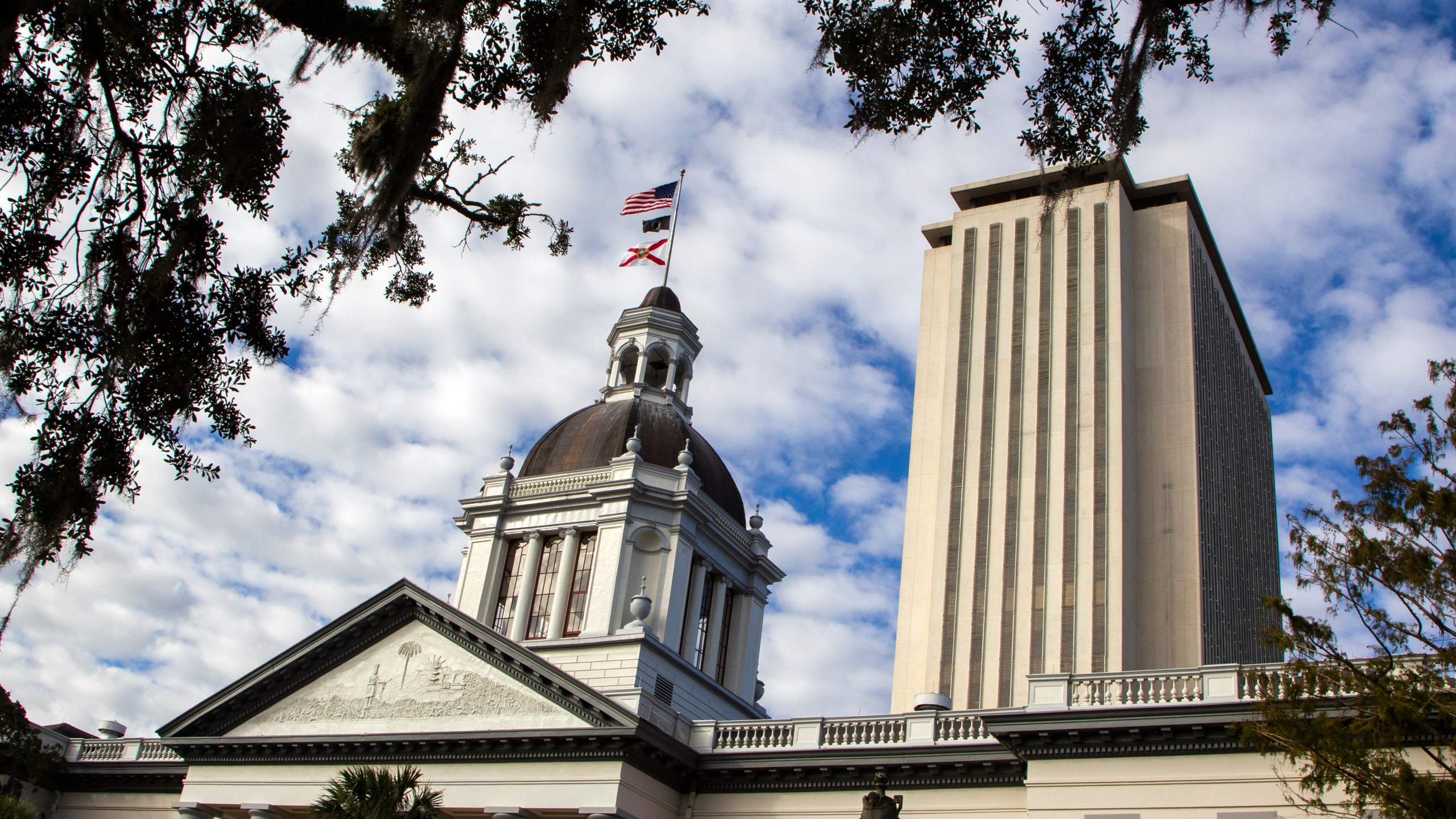 A view of the historic Old Florida State Capitol building, which sits in front of the current New Capitol, on November 10, 2018 in Tallahassee, Florida. (Mark Wallheiser/Getty Images)