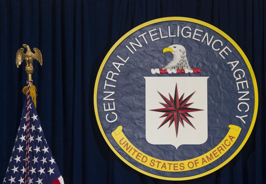 The seal of the Central Intelligence Agency is seen at CIA Headquarters in Langley, Virginia, on April 13, 2016. (SAUL LOEB/AFP via Getty Images)