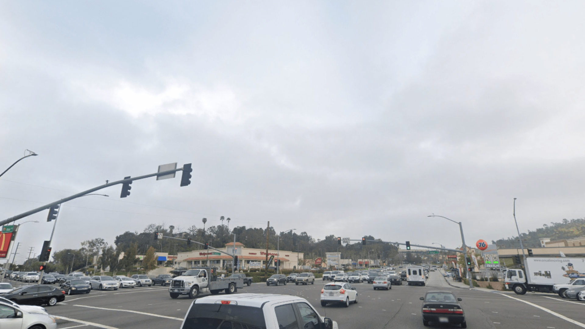 A Google Maps image shows the intersection of Amar Road and Azusa Avenue in West Covina.