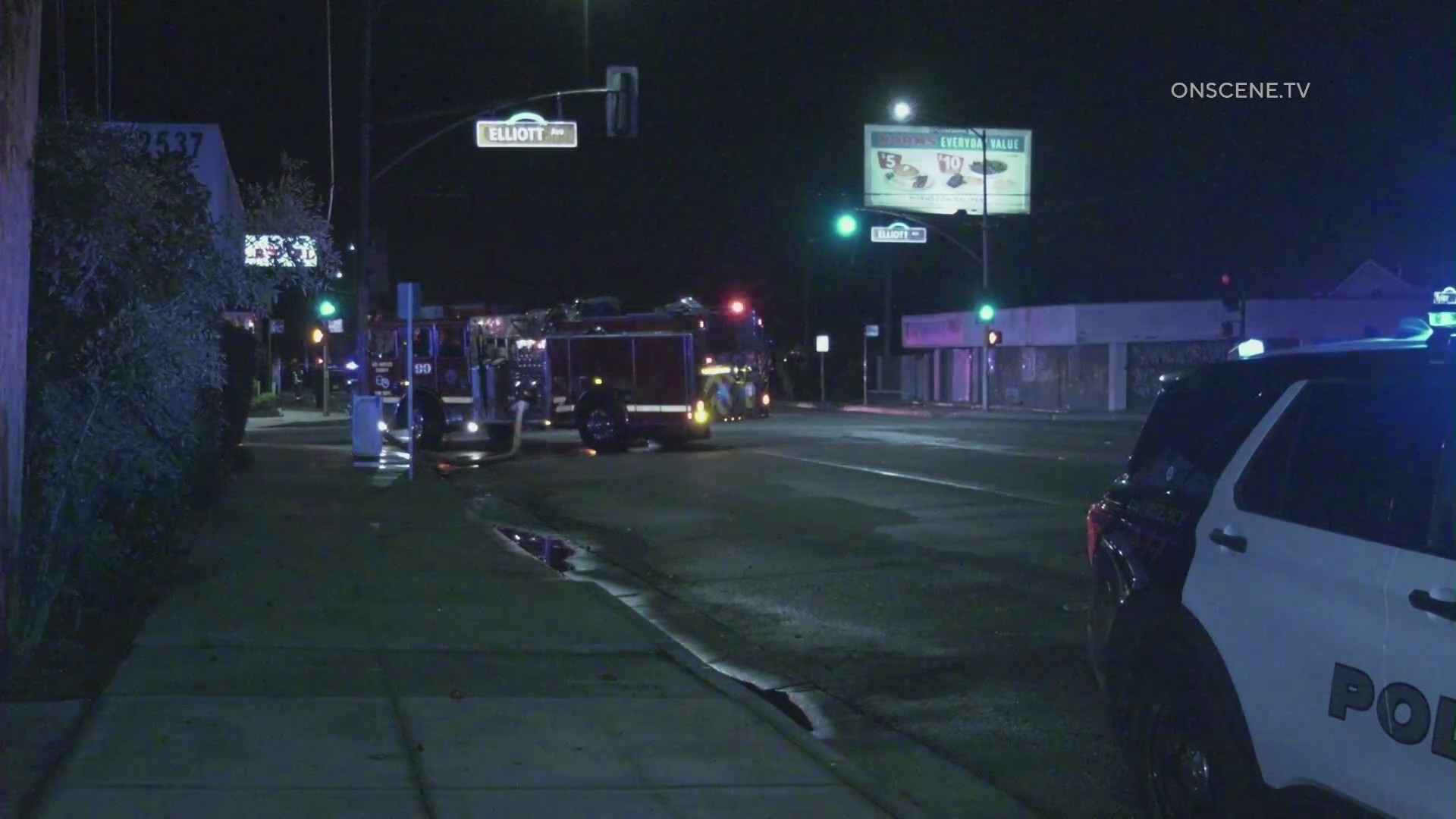 El Monte police investigate an explosion at the First Works Baptist Church in El Monte on Jan. 23, 2021.