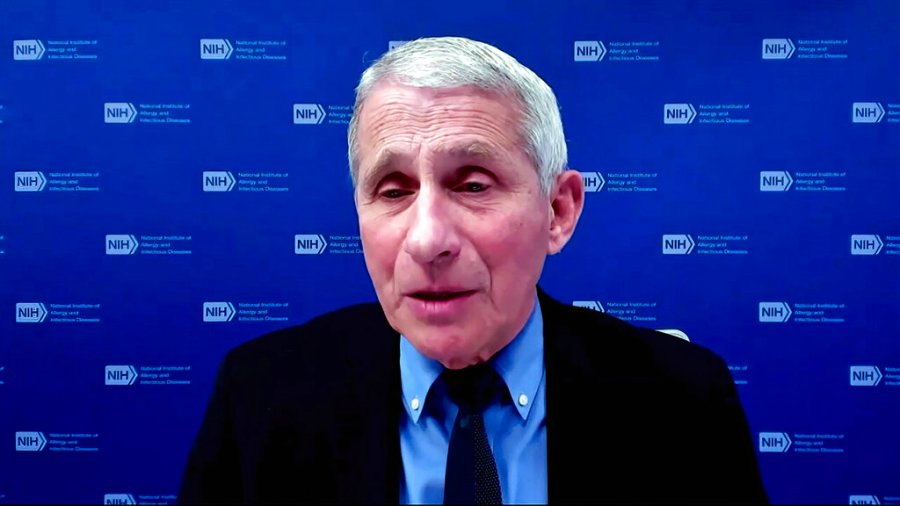 In this image from video, Dr. Anthony Fauci, director of the National Institute of Allergy and Infectious Diseases and chief medical adviser to the president, speaks during a White House briefing on the Biden administration's response to the COVID-19 pandemic Wednesday, Jan. 27, 2021, in Washington. (White House via AP)