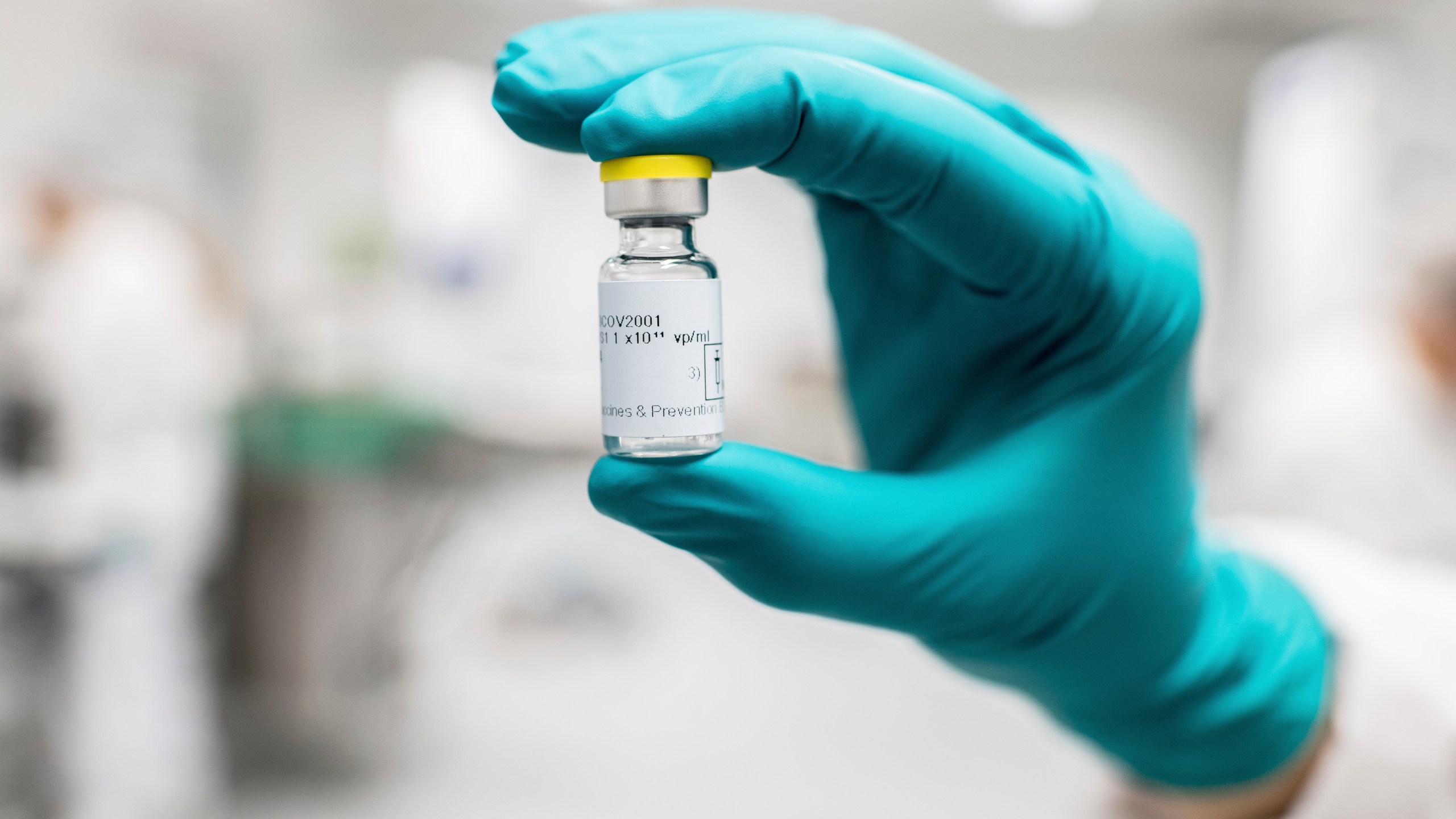 This July 2020 photo provided by Johnson & Johnson shows a vial of the Janssen COVID-19 vaccine. (Johnson & Johnson via AP)