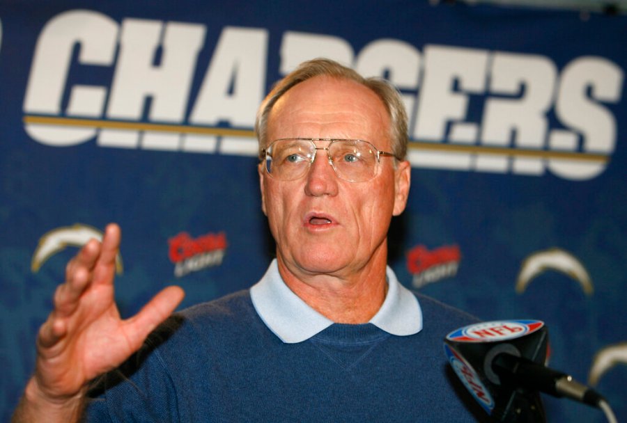 San Diego Chargers head coach Marty Schottenheimer answers a question at a news conference in San Diego, in this Wednesday, Jan. 17, 2007, file photo. (AP Photo/Denis Poroy, File)