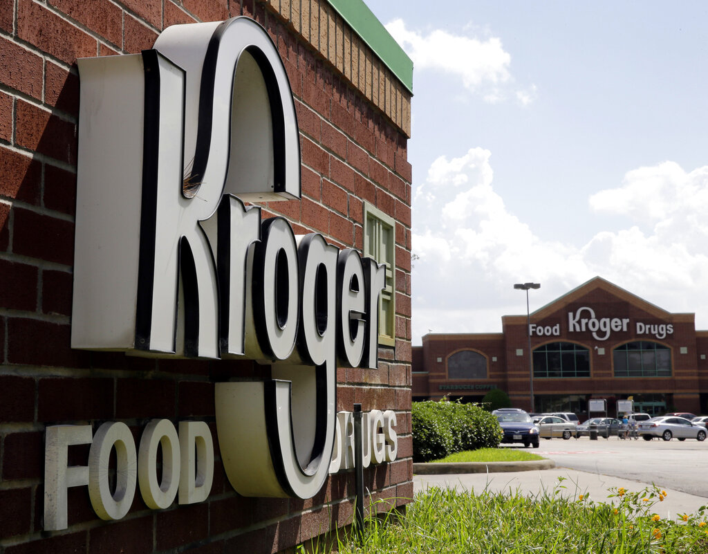 This June 17, 2014, file photo, shows a Kroger store in Houston. (AP Photo/David J. Phillip, File)