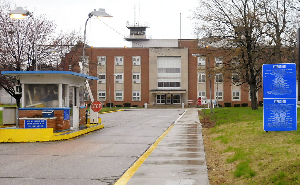 In this April 23, 2013, file photo, the Indiana State Prison stands in Michigan City, Indiana. (Don Knight/The Herald-Bulletin via AP, File)