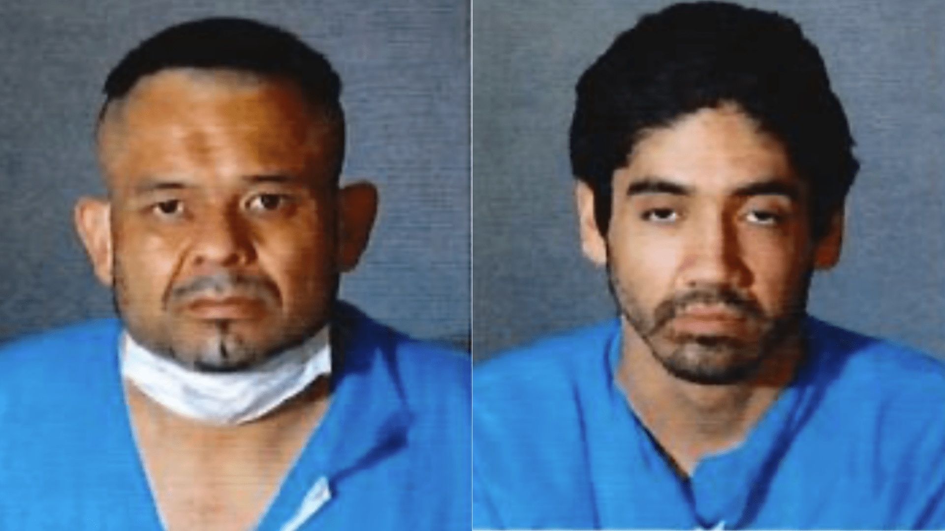 Hawthorne police provide these booking photos of Elias Dominguez and Edwin Jimenez on Feb. 9, 2021.