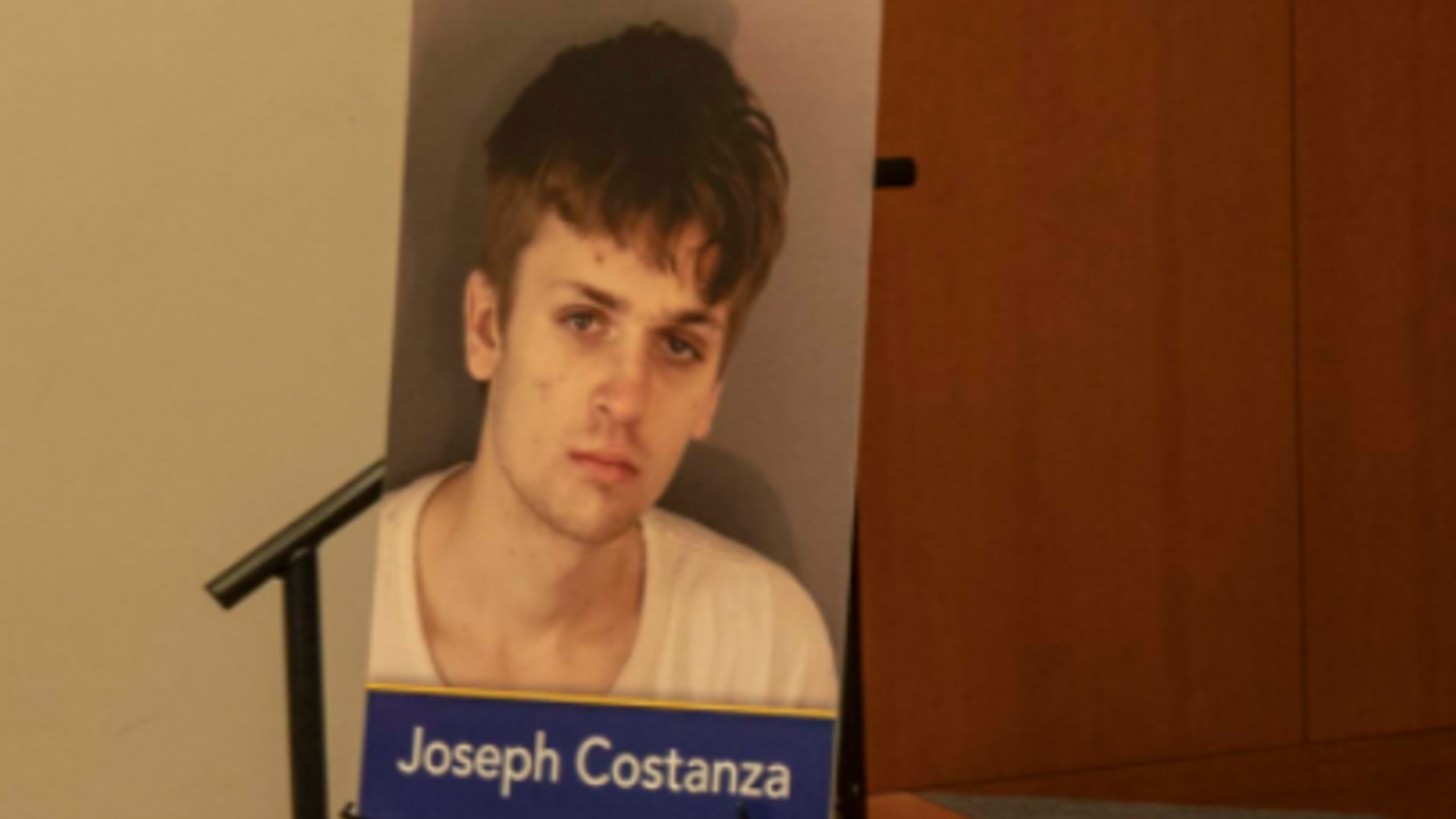 Joseph Costanza is seen at a news conference on Feb. 22, 2021. (Riverside County DA's Office)