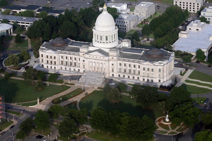 This May 29, 2015 file photo shows the Arkansas state Capitol building in Little Rock, Ark. (Danny Johnston/Associated Press)