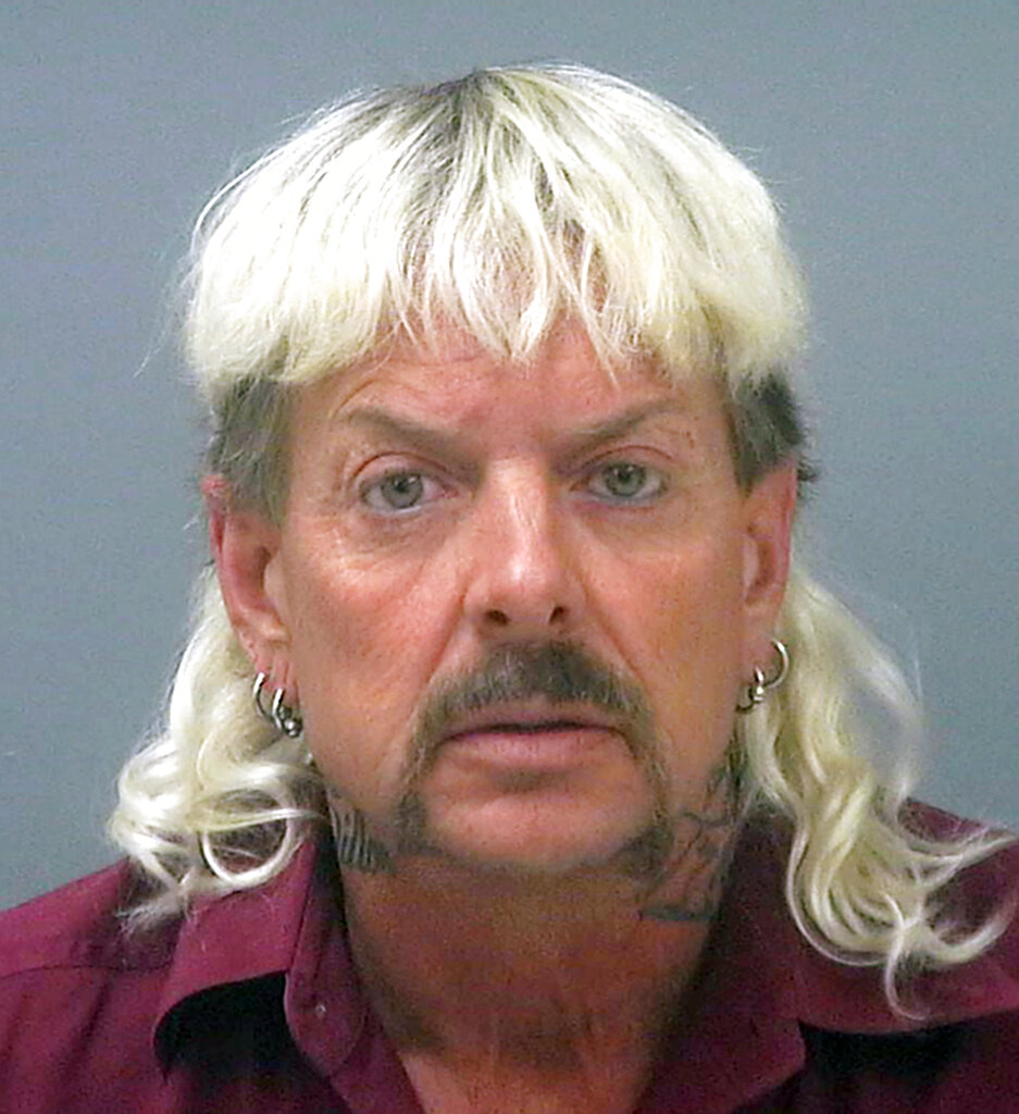 This undated file photo provided by the Santa Rose County Jail in Milton, Fla., shows Joseph Maldonado-Passage, also known as Joe Exotic. (Santa Rosa County Jail via AP, File)